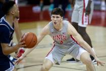 UNLV's guard Caleb Grill (3) eyes the ball while on defense during the second half of a basketb ...