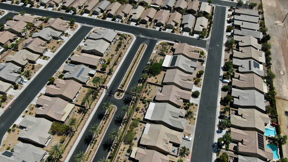 An aerial view of Solera a housing development near East Desert Inn Road and Theme Road in east ...