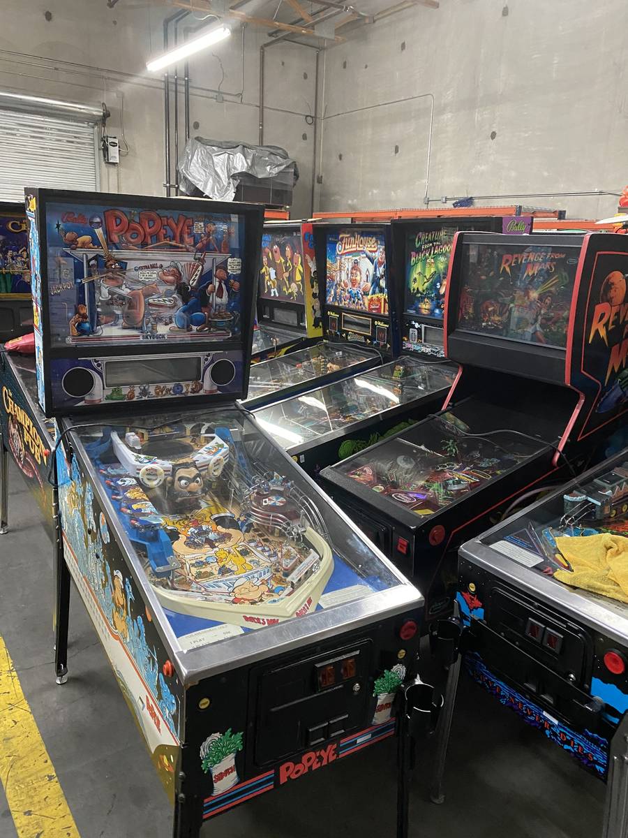 The pinball storage area at Diversion Amusements events and banquet facility is shown during th ...