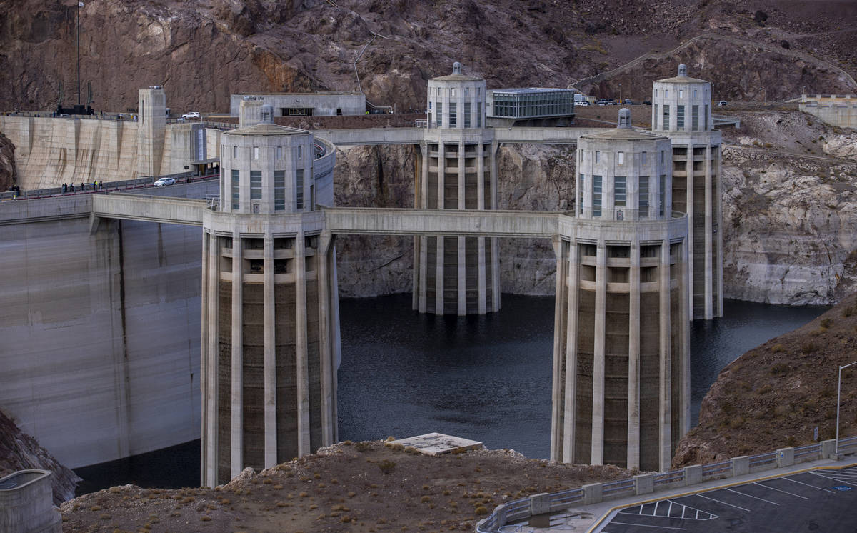 Current water levels on Lake Mead for the upcoming accumulation projections can be seen well fr ...