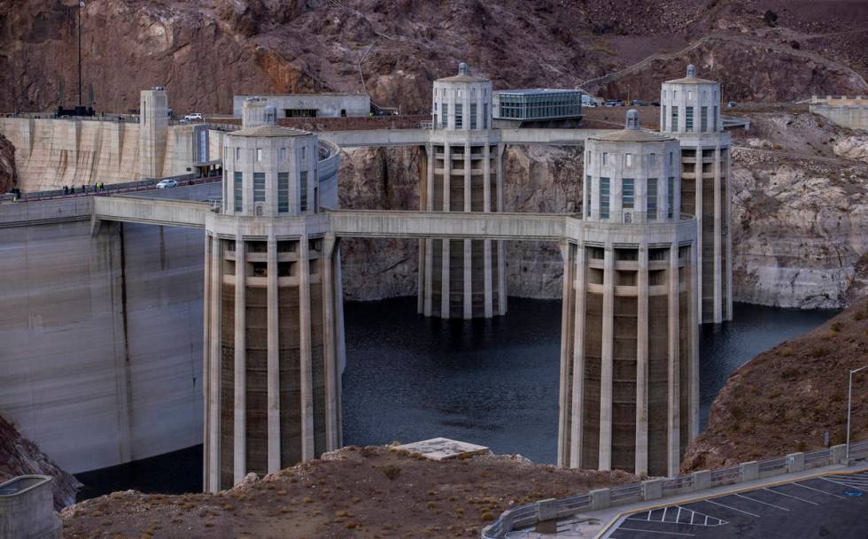 Current water levels on Lake Mead for the upcoming accumulation projections can be seen well fr ...