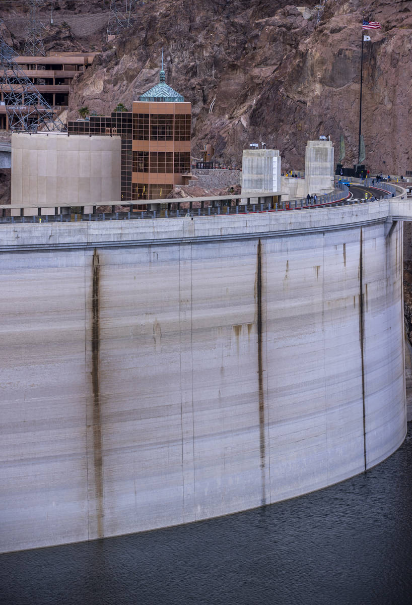 Current water levels on Lake Mead for the upcoming accumulation projections can be seen well fr ...