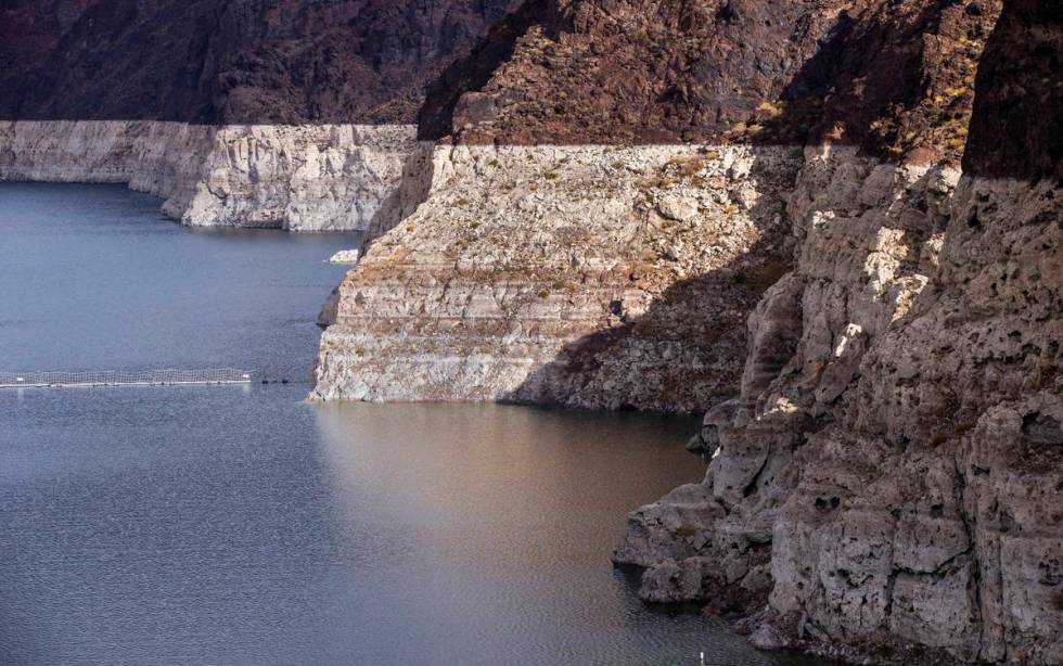 Current water levels on Lake Mead for the upcoming accumulation projections can be seen well fr ...