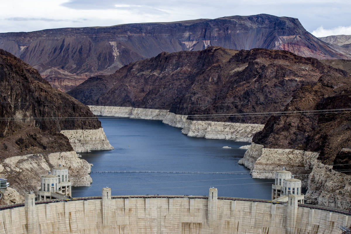 Current water levels on Lake Mead for the upcoming accumulation projections can be seen well fr ...