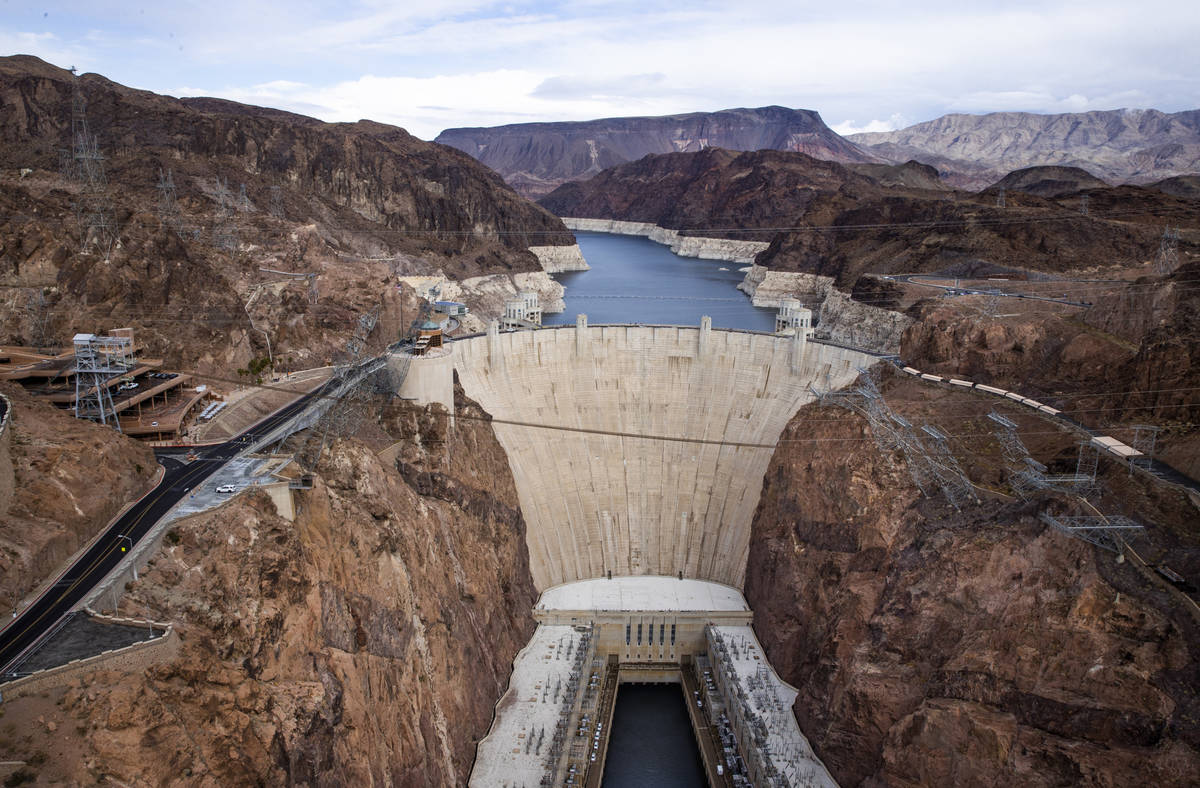 Current water levels on Lake Mead for the upcoming accumulation projections can be seen well fr ...