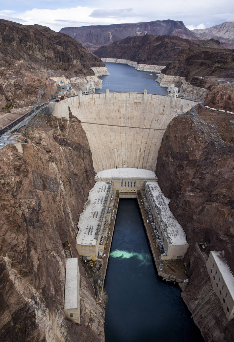 Current water levels on Lake Mead for the upcoming accumulation projections can be seen well fr ...