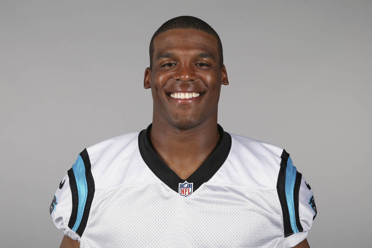 This is a photo of Cam Newton of the Carolina Panthers NFL football team. This image reflects t ...