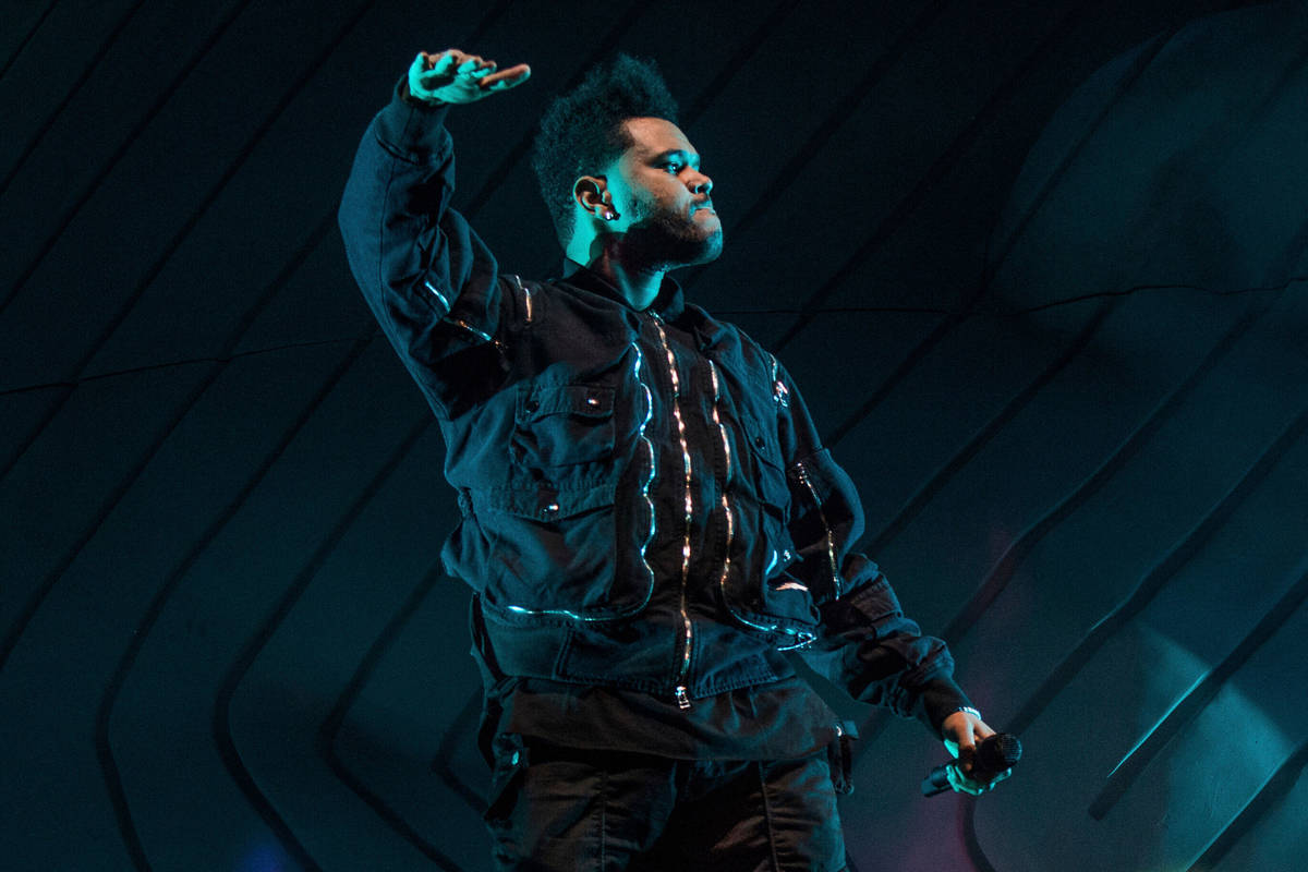 The Weeknd performs at the Coachella Music & Arts Festival at the Empire Polo Club on Frida ...