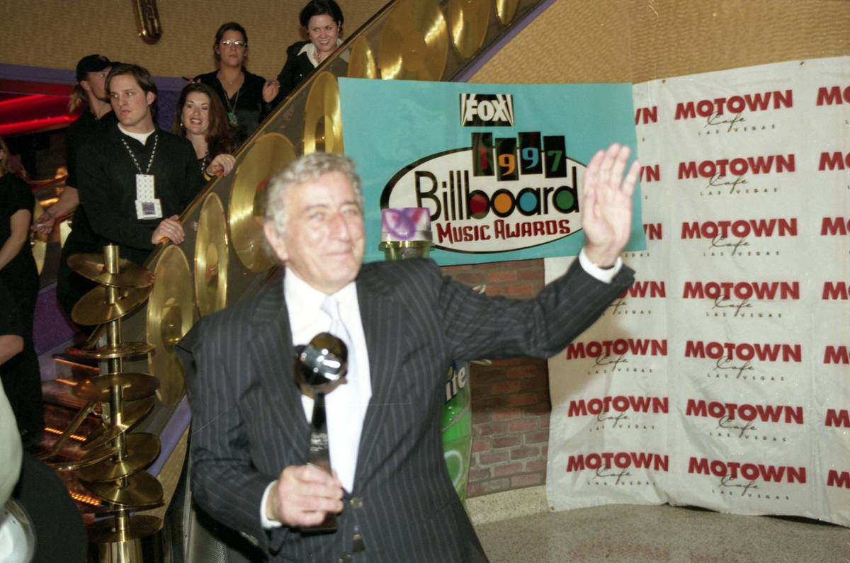 Legendary singer Tony Bennett appears during the eighth annual Billboard Music Awards (BMA) sho ...