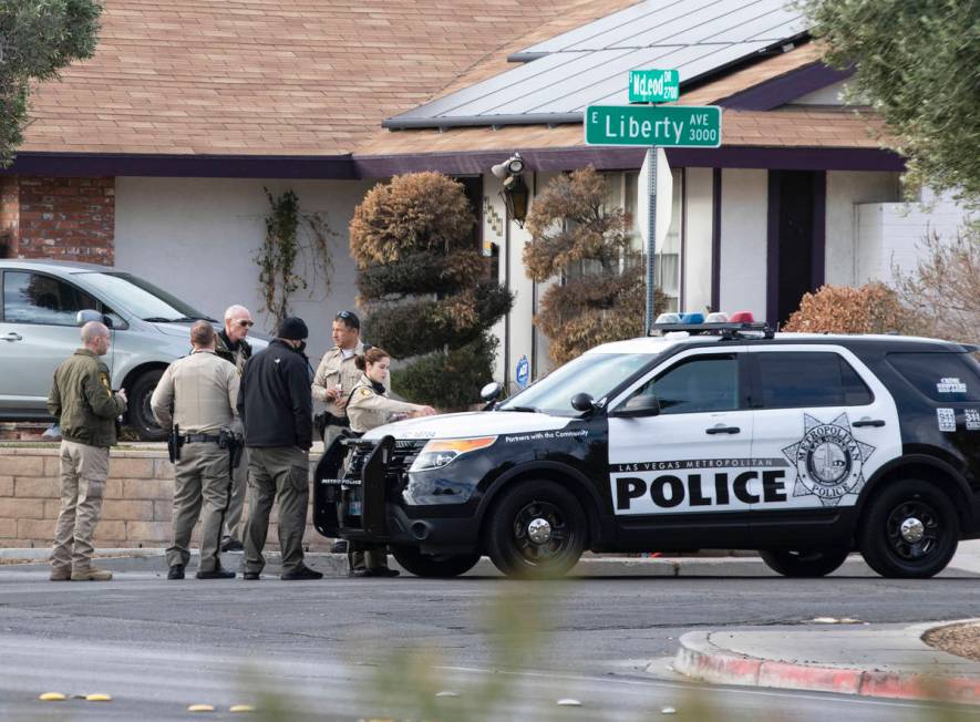 The Metropolitan Police Department investigates a barricade situation at McLeod Drive and Liber ...