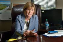 In this April 19, 2019, file photo, Rep. Susie Lee, D-Nev., is shown during an interview in her ...