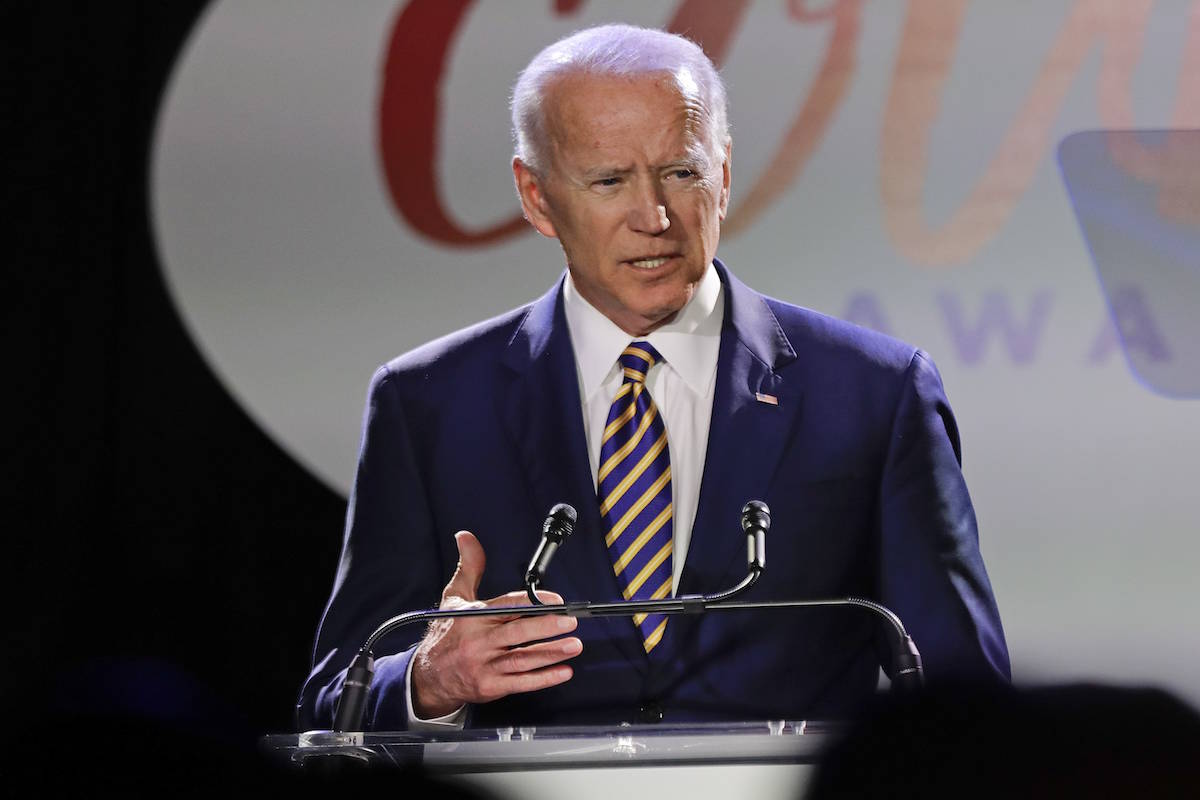 Joe Biden speaks at the Biden Courage Awards Tuesday. (AP Photo/Frank Franklin II)