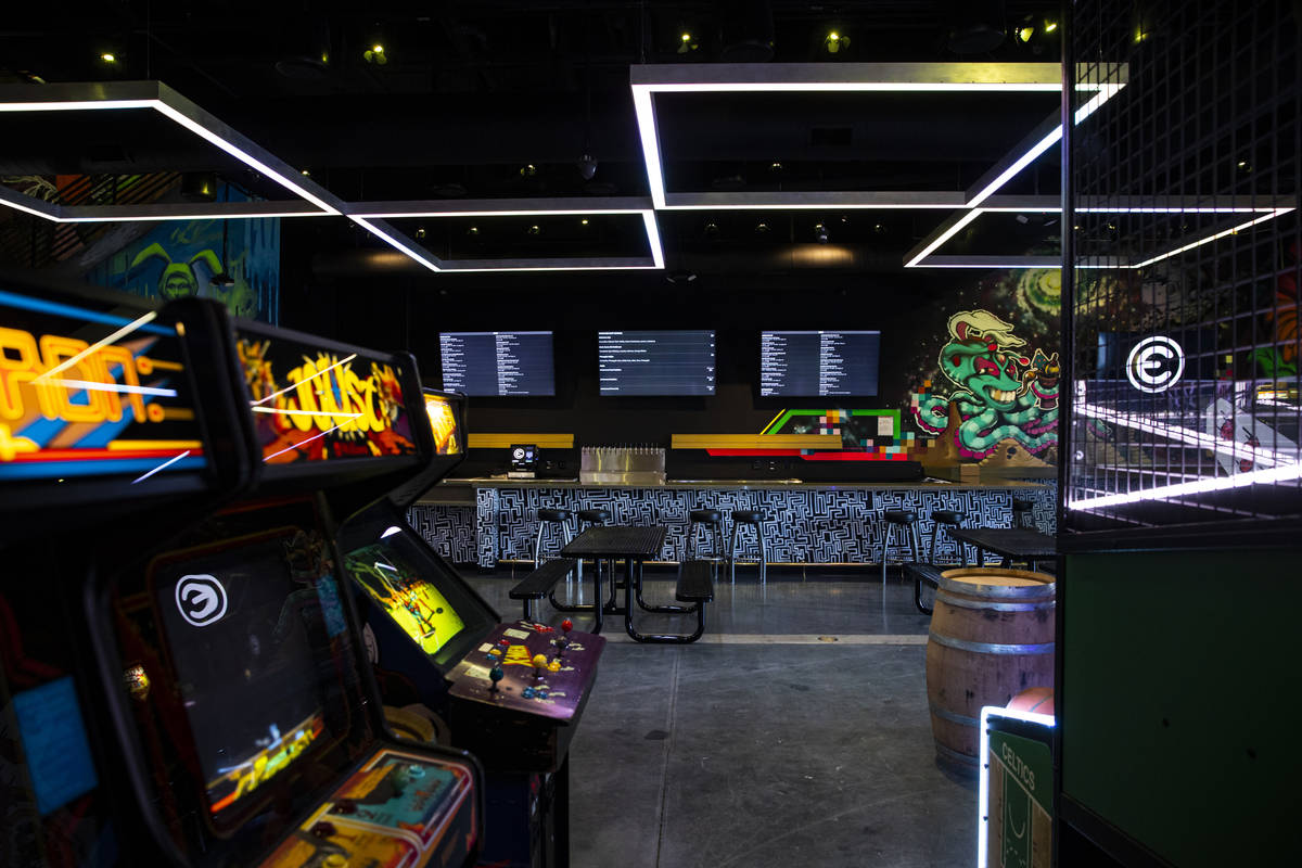 A view of first level of the Emporium arcade bar at Area15 in Las Vegas on Thursday, Feb. 4, 20 ...