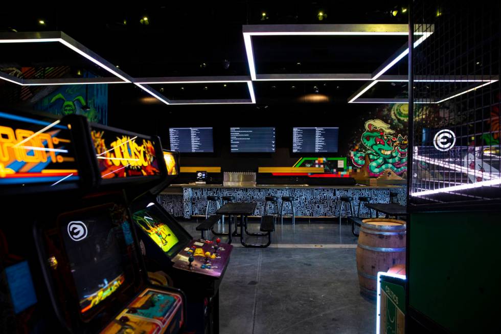 A view of first level of the Emporium arcade bar at Area15 in Las Vegas on Thursday, Feb. 4, 20 ...