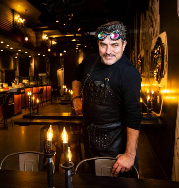 Chef Todd English poses for a portrait in his new restaurant, The Beast, at Area15 in Las Vegas ...