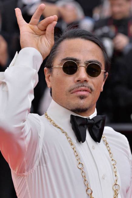 Nusret Gökçe aka Salt Bae attending the premiere of The Traitor during 72nd Cannes Film Festi ...