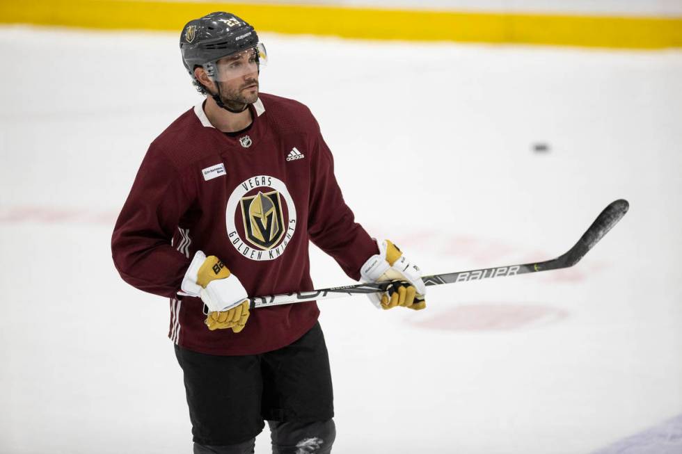 Vegas Golden Knights defenseman Alec Martinez (23) during a team practice at City National Aren ...