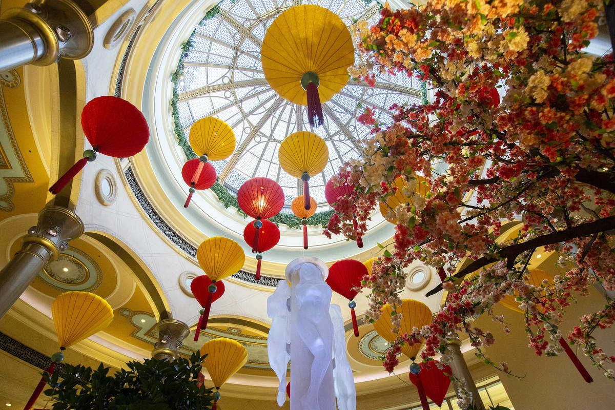 A Wishing Tree art installation for the Lunar New Year at the Grand Canal Shoppes at The Veneti ...