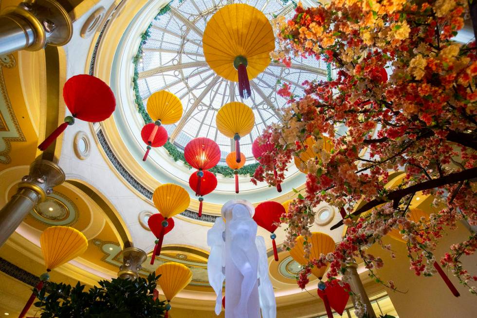 A Wishing Tree art installation for the Lunar New Year at the Grand Canal Shoppes at The Veneti ...