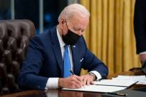 President Joe Biden, seen in February 2021. (AP Photo/Evan Vucci)