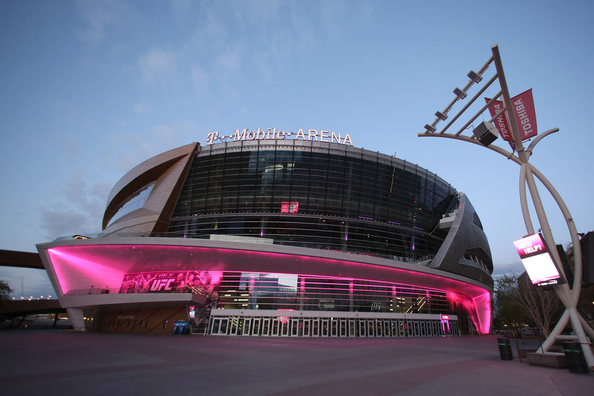 T-Mobile Arena, seen in March 2020 in Las Vegas. (Bizuayehu Tesfaye/Las Vegas Review-Journal)