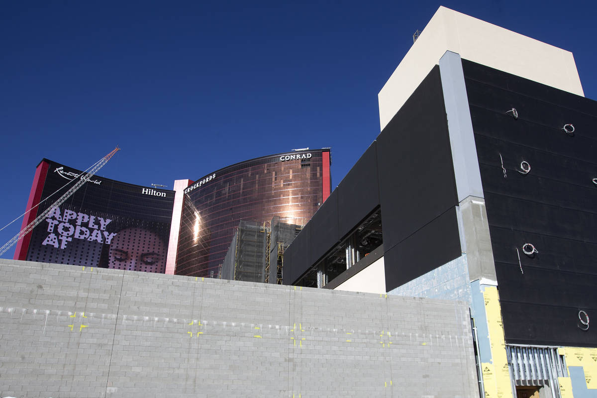 Resorts World is under construction on Friday, Feb. 5, 2021, in Las Vegas. (Ellen Schmidt/Las V ...