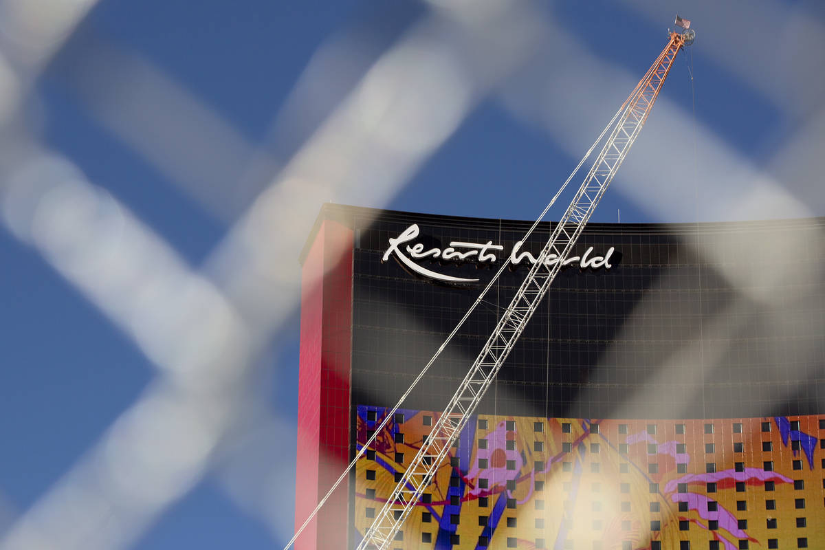 Resorts World is under construction on Friday, Feb. 5, 2021, in Las Vegas. (Ellen Schmidt/Las V ...