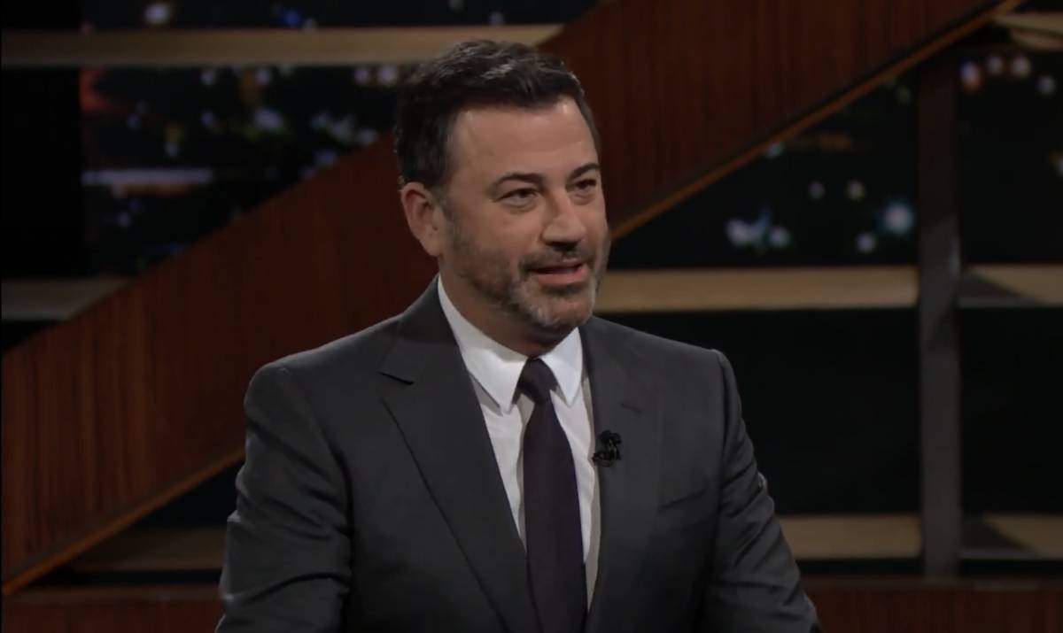 Jimmy Kimmel is shown in screen catch during the broadcast of HBO's "Real Time With Bill Maher" ...