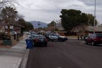 Police work on a barricade situation Tuesday, Feb. 9, 2021, on the 6800 block of West Sheffield ...
