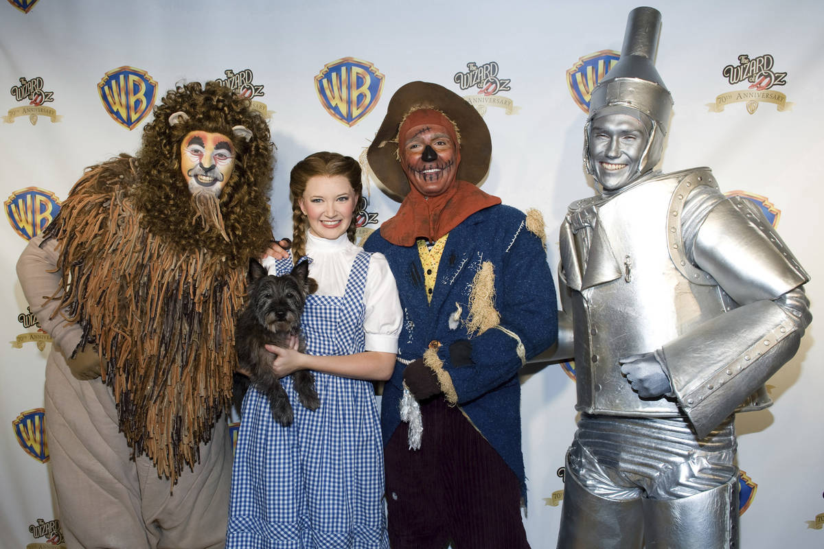 FILE - Costumed "Wizard of Oz" characters attend the "Wizard of Oz" 70th An ...