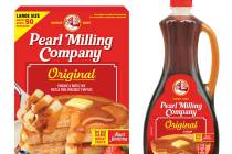 This image provided by PepsiCo, Inc., shows Quaker Oats' Pearl Milling Company brand pancake mi ...