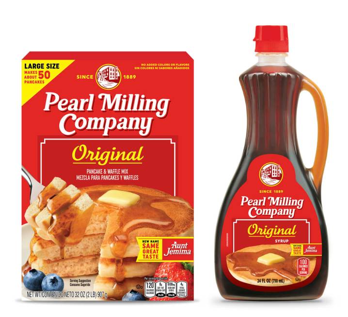 This image provided by PepsiCo, Inc., shows Quaker Oats' Pearl Milling Company brand pancake mi ...
