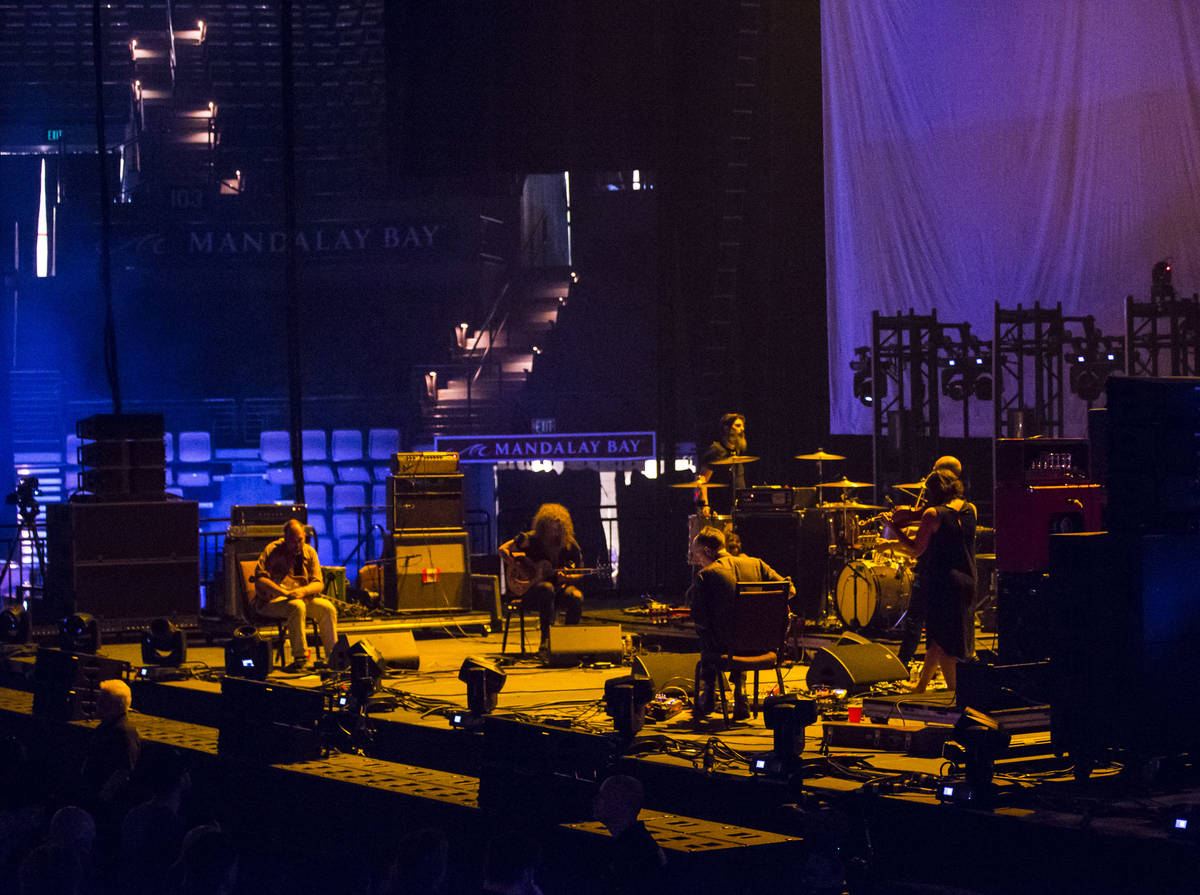 Godspeed You! Black Emperor performs at the Mandalay Bay Events Center during the Psycho Las Ve ...