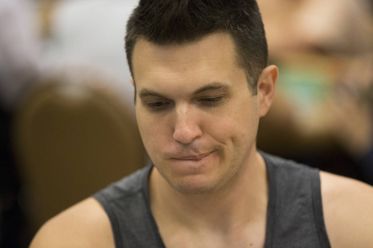 Professional poker player Doug Polk plays during a World Series of Poker tournament at the Rio ...