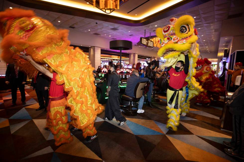 Jr. Seraphin, center, with The Lohan School of Shaolin, performs the Chinese Lion dance in cele ...