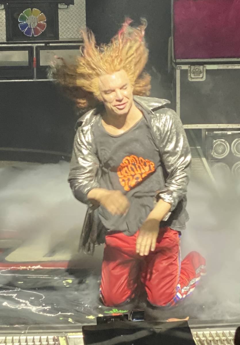 Carrot Top is shown performing at Luxor's Atrium Showroom on Thursday, Oct. 17, 2019. (John Kat ...