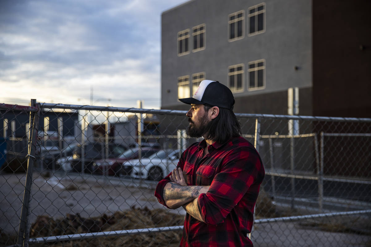 Jason Craig poses by the proposed food truck lot in the Arts District in downtown Las Vegas on ...