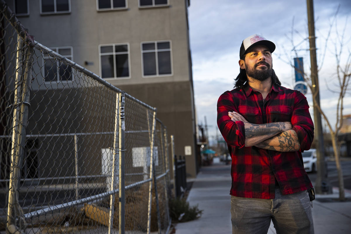 Jason Craig of In The Moment Group stands by the proposed food truck lot in the Arts District i ...