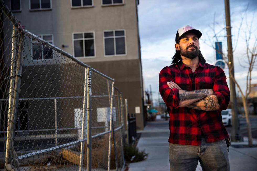 Jason Craig of In The Moment Group stands by the proposed food truck lot in the Arts District i ...