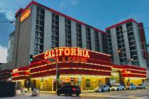 This March 14, 2020, file photo shows California hotel-casino operated by Boyd Gaming Corp. in ...