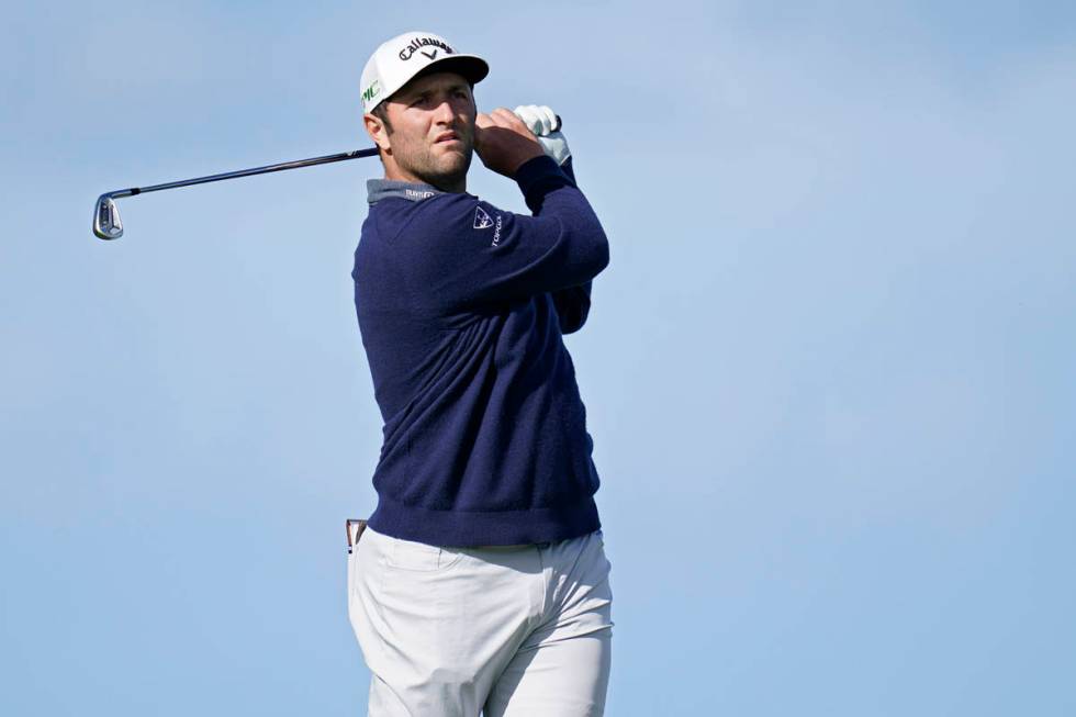 Jon Rahm of Spain hits from the 12th tee of the North Course during the second round of the Far ...