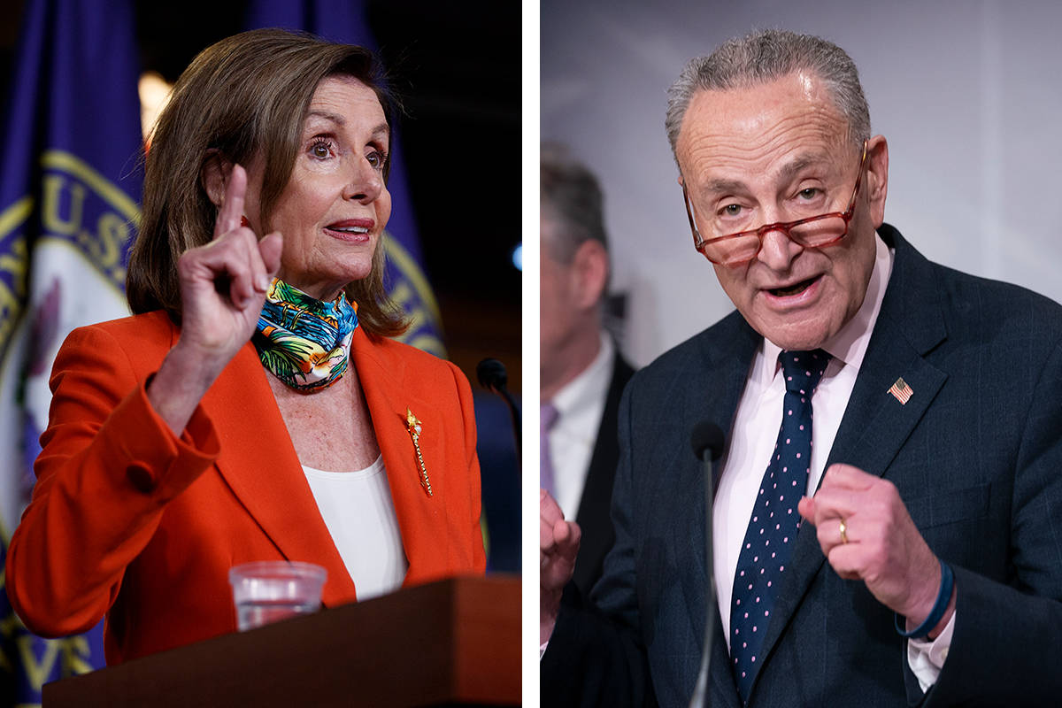Nancy Pelosi and Chuck Schumer. (The Associated Press)