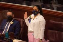 Assemblywoman Cecelia Gonzalez during the first day of the 81st session of the Nevada Legislatu ...