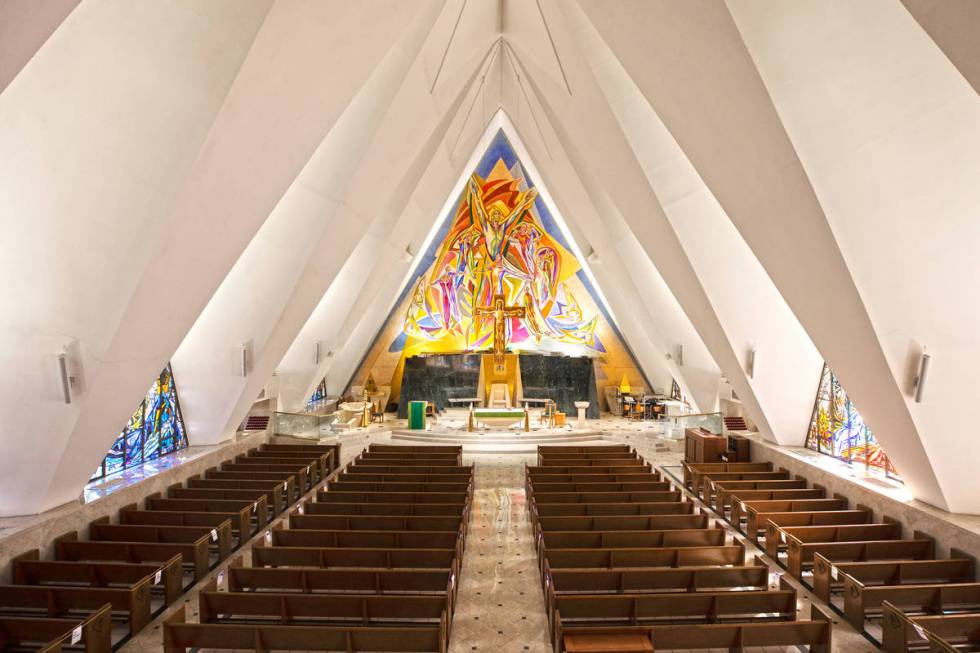 Guardian Angel Cathedral, designed by renowned African-American architect Paul Revere Williams, ...