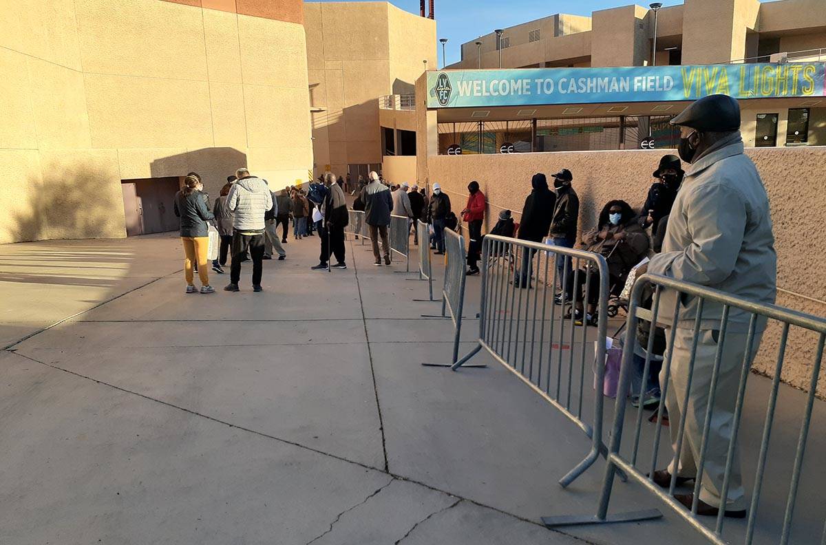 With lines forming three hours before an 8 a.m. clinic opening, officials had to turn away peop ...