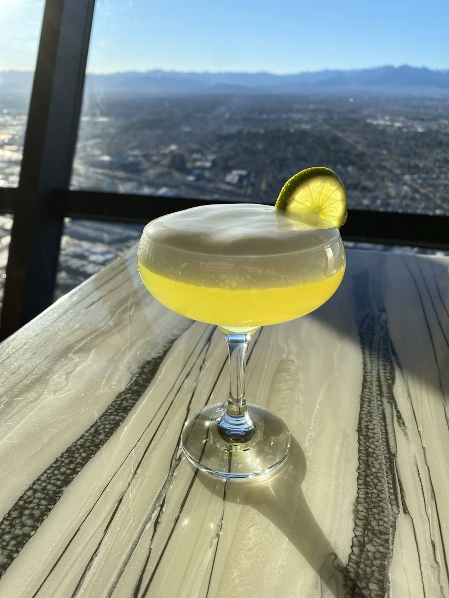 The Elevated Margarita at Top of the World. (The Strat)