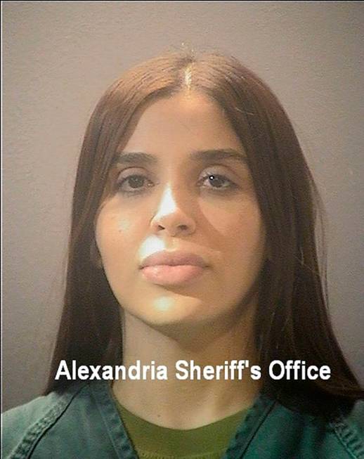 This photo provided by the Alexandria Adult Detention Center shows Emma Coronel Aispuro. The J ...