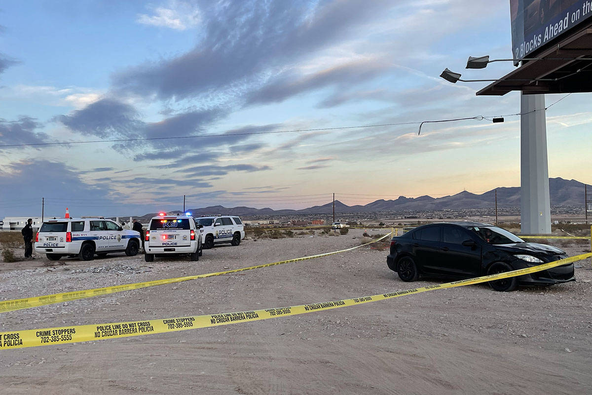 Henderson police are investigating a hit-and-run near the M Resort on Tuesday, Feb. 23, 2021. ( ...