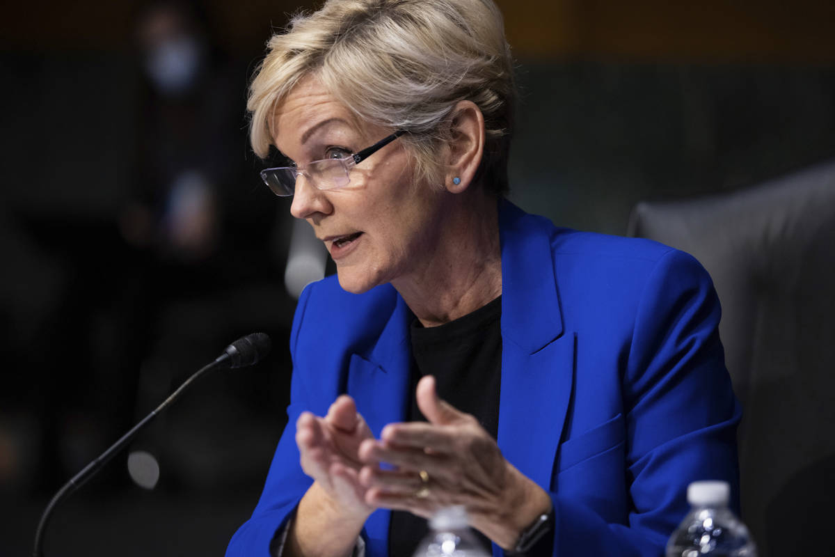 Former Gov. Jennifer Granholm, D-Mich., testifies before the Senate Energy and Natural Resource ...