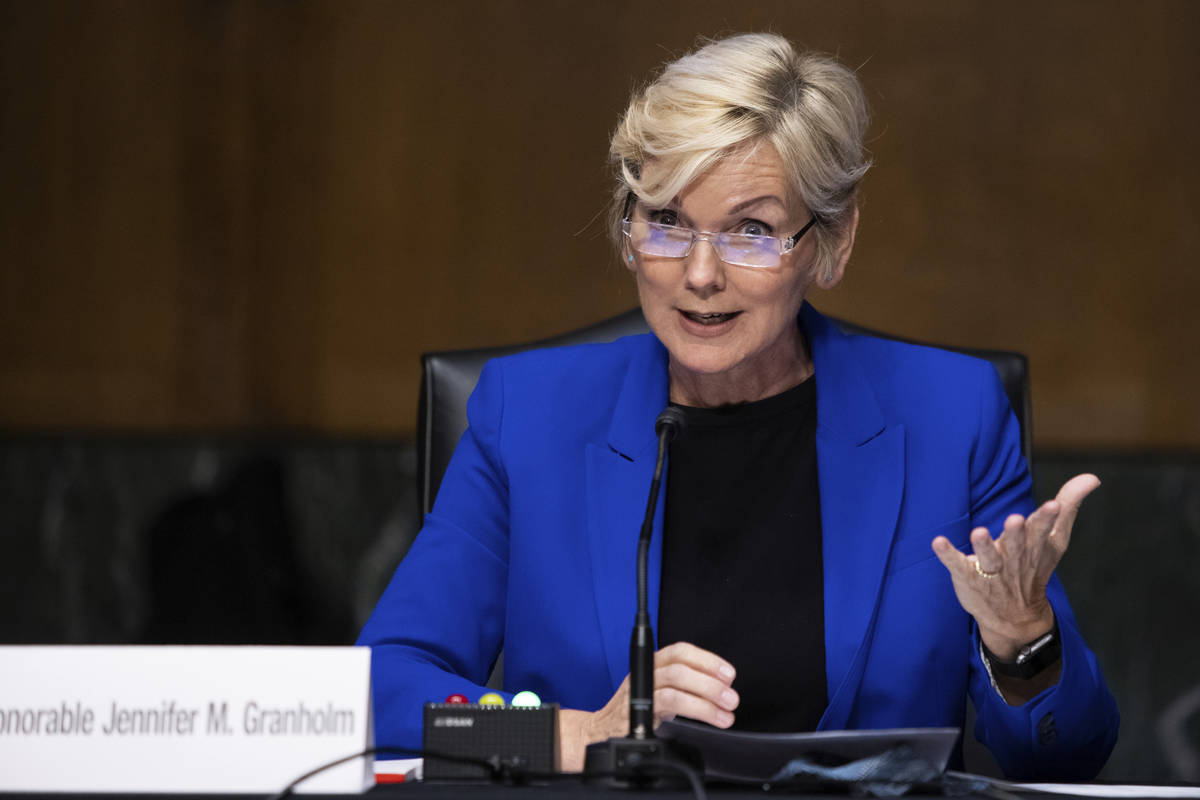 Former Gov. Jennifer Granholm, D-Mich., testifies before the Senate Energy and Natural Resource ...